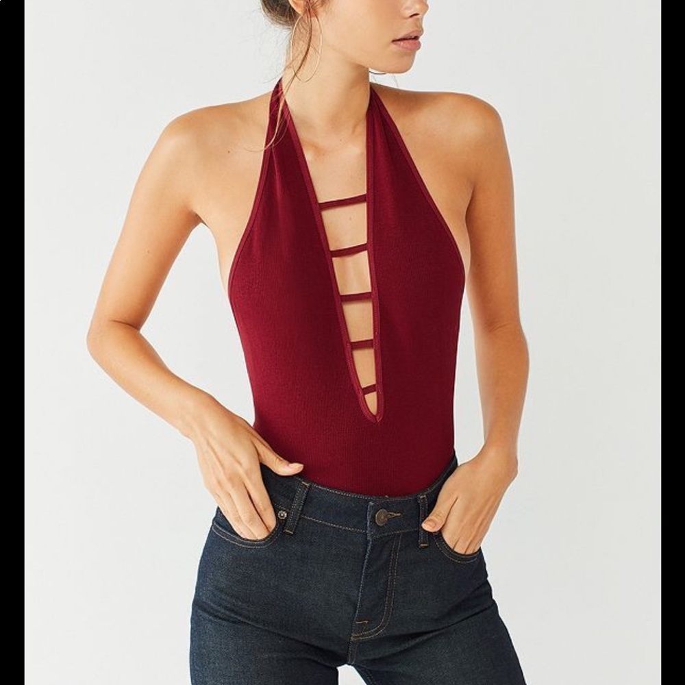Urban Outfitters Seamless Halter Ladder Bodysuit